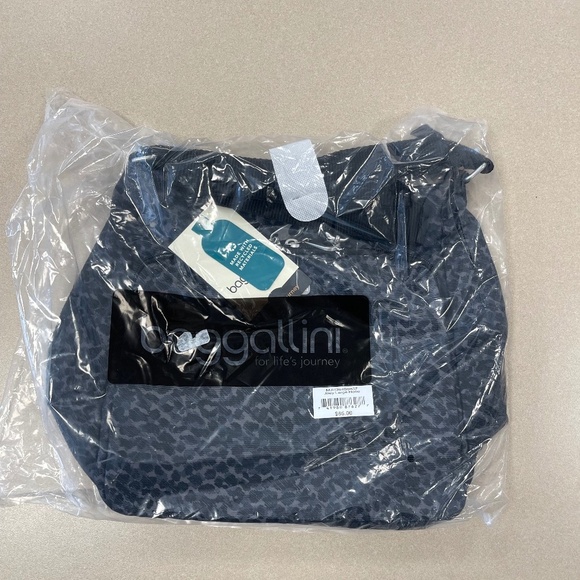 baggallini Joey Bagg Large Hobo w/ Cheetah Print - Black/Charcoal - NWT - Picture 5 of 5